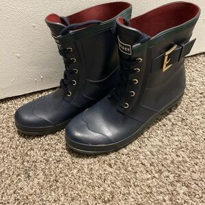 Tommy Hilfiger Blue Winter & Rain Boots with Lace-Up Design and Sturdy Sole